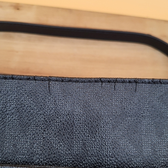 Michael Kors Signature Black Logo Crossbody Bag w/Adj Strap & Silver Hardware - Picture 9 of 10